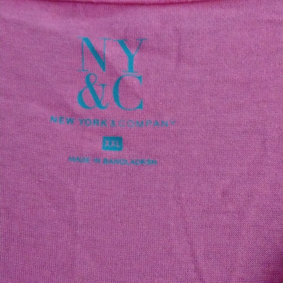 NY&C V-Neck Tiered Tee Sleeveless Tunic NWT Size XXL - Picture 4 of 5